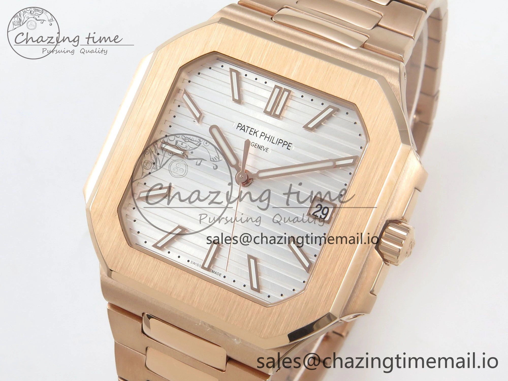 2025 Cubitus GRF 1:1 Best Edition Silver White Dial on RG Bracelet MY9015 Mod to A330 Super Clone movement