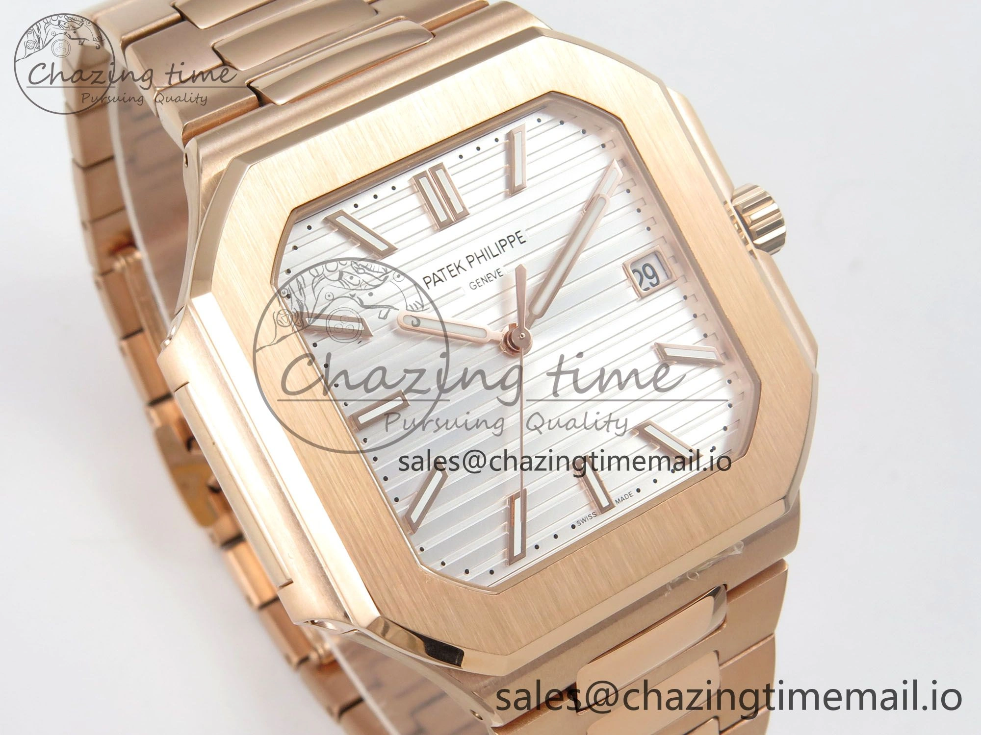 2025 Cubitus GRF 1:1 Best Edition Silver White Dial on RG Bracelet MY9015 Mod to A330 Super Clone movement