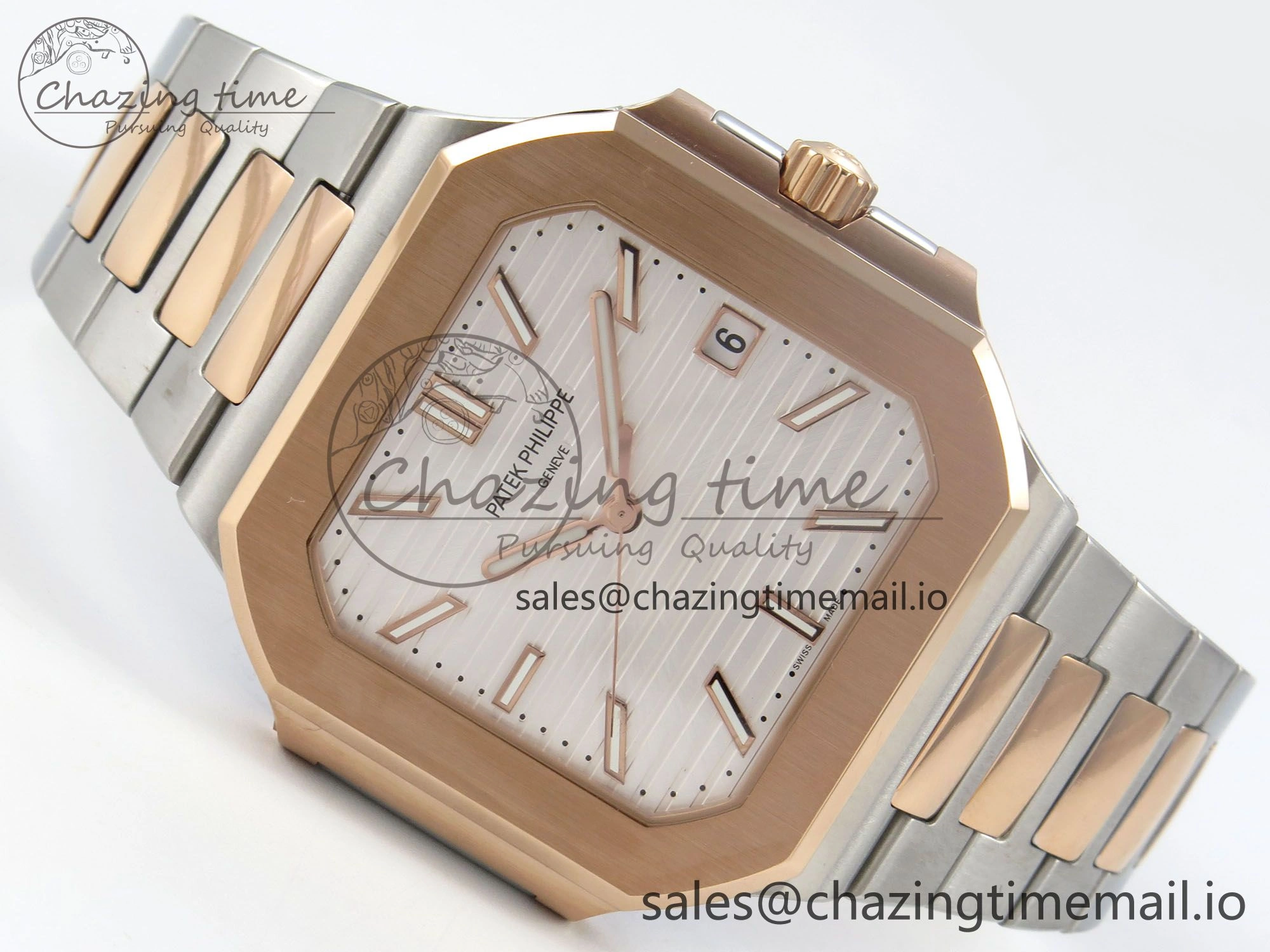 2025 Cubitus GRF 1:1 Best Edition Silver White Dial on SS RG Bracelet MY9015 Mod to A330 Super Clone movement