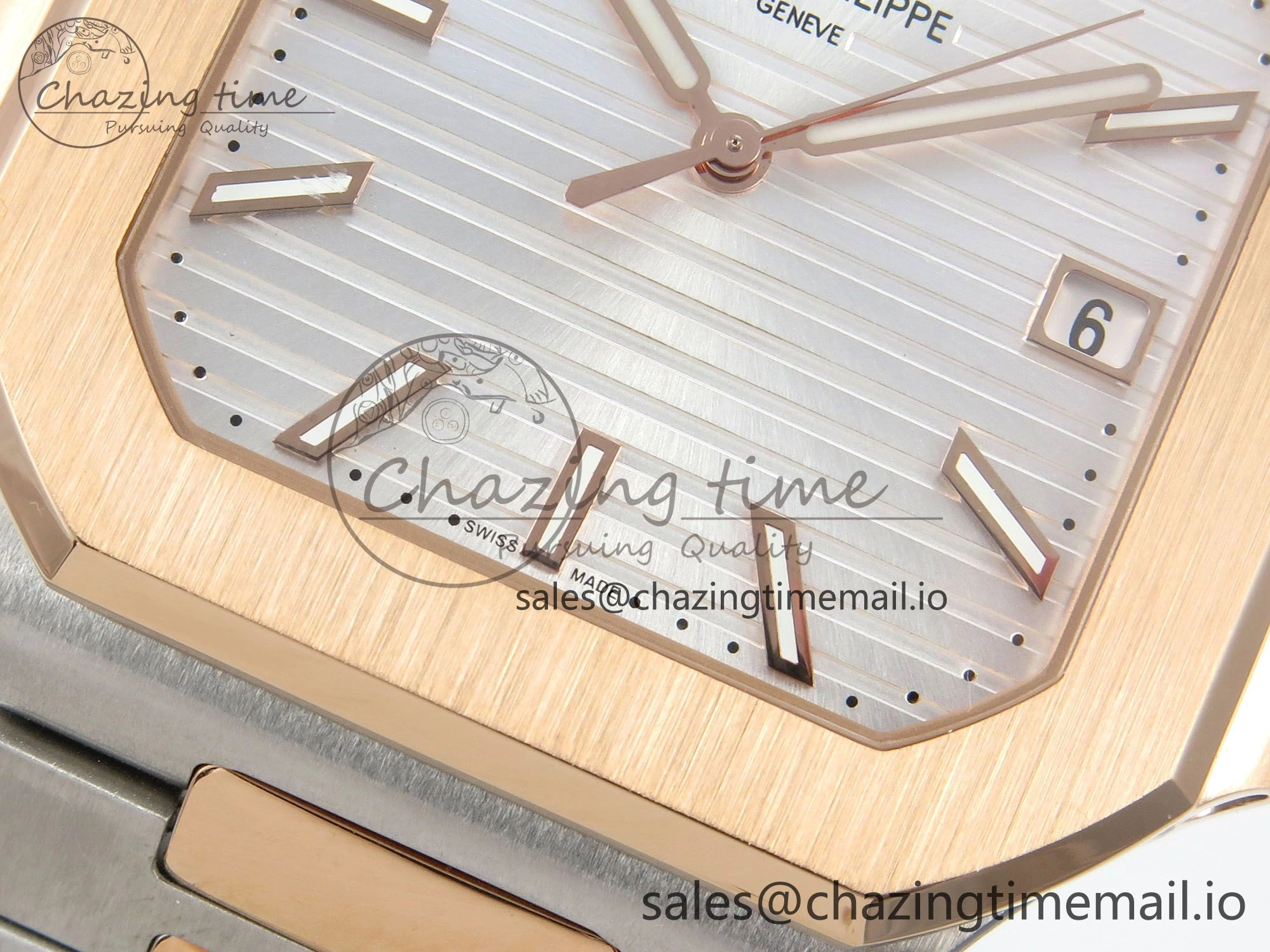 2025 Cubitus GRF 1:1 Best Edition Silver White Dial on SS RG Bracelet MY9015 Mod to A330 Super Clone movement