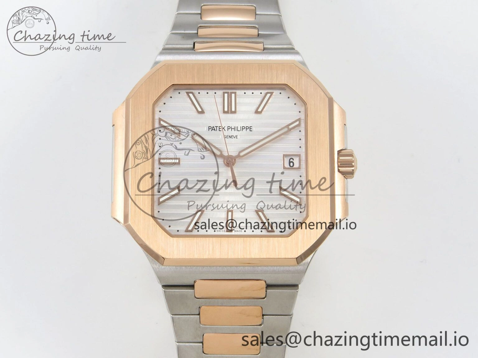 2025 Cubitus GRF 1:1 Best Edition Silver White Dial on SS RG Bracelet MY9015 Mod to A330 Super Clone movement