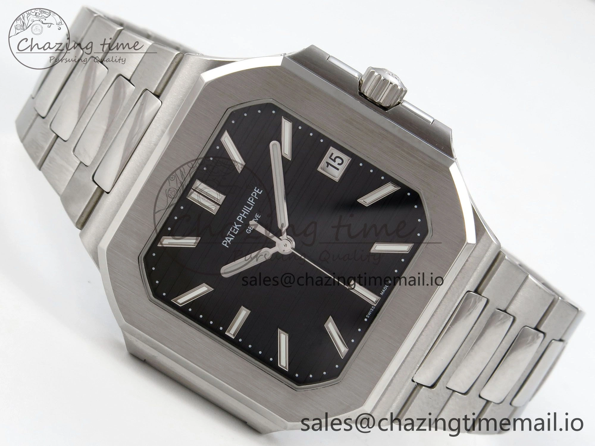2025 Cubitus GRF Best Edition Black Dial on SS Bracelet MY9015 Mod to A330 Super Clone movement