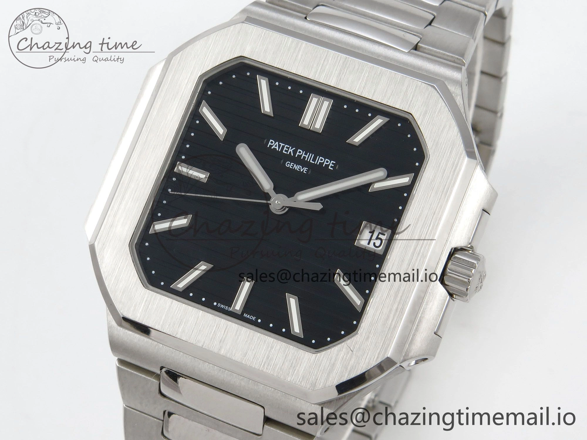 2025 Cubitus GRF Best Edition Black Dial on SS Bracelet MY9015 Mod to A330 Super Clone movement