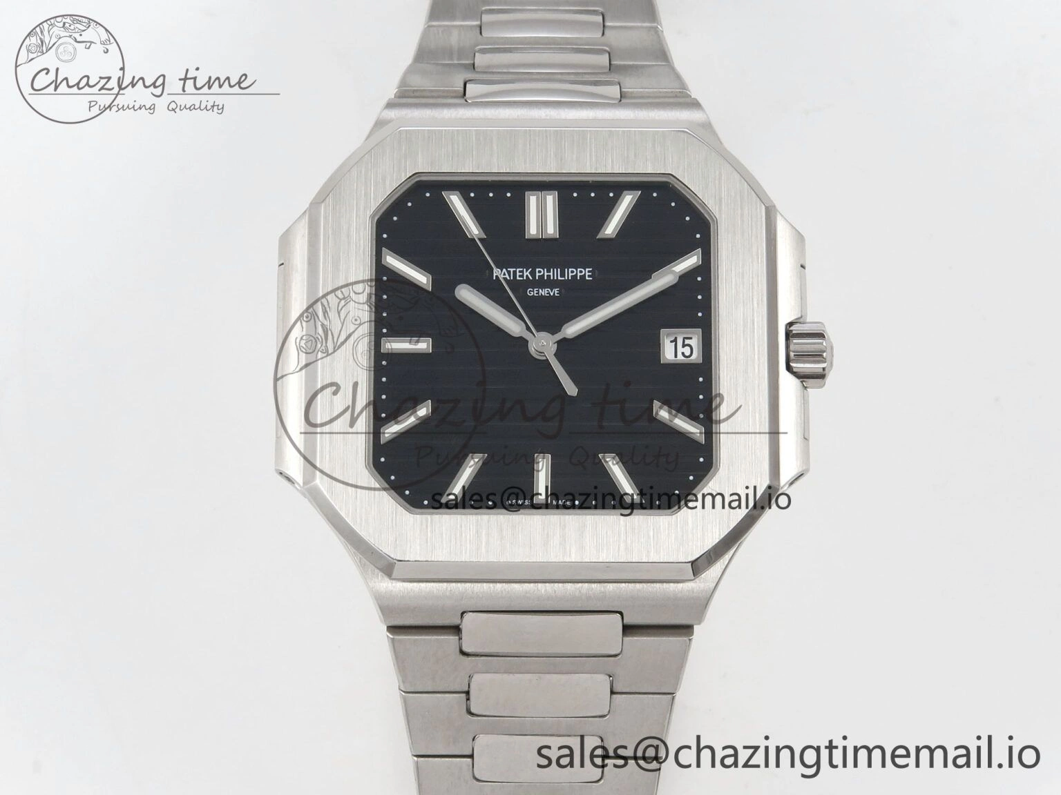 2025 Cubitus GRF Best Edition Black Dial on SS Bracelet MY9015 Mod to A330 Super Clone movement