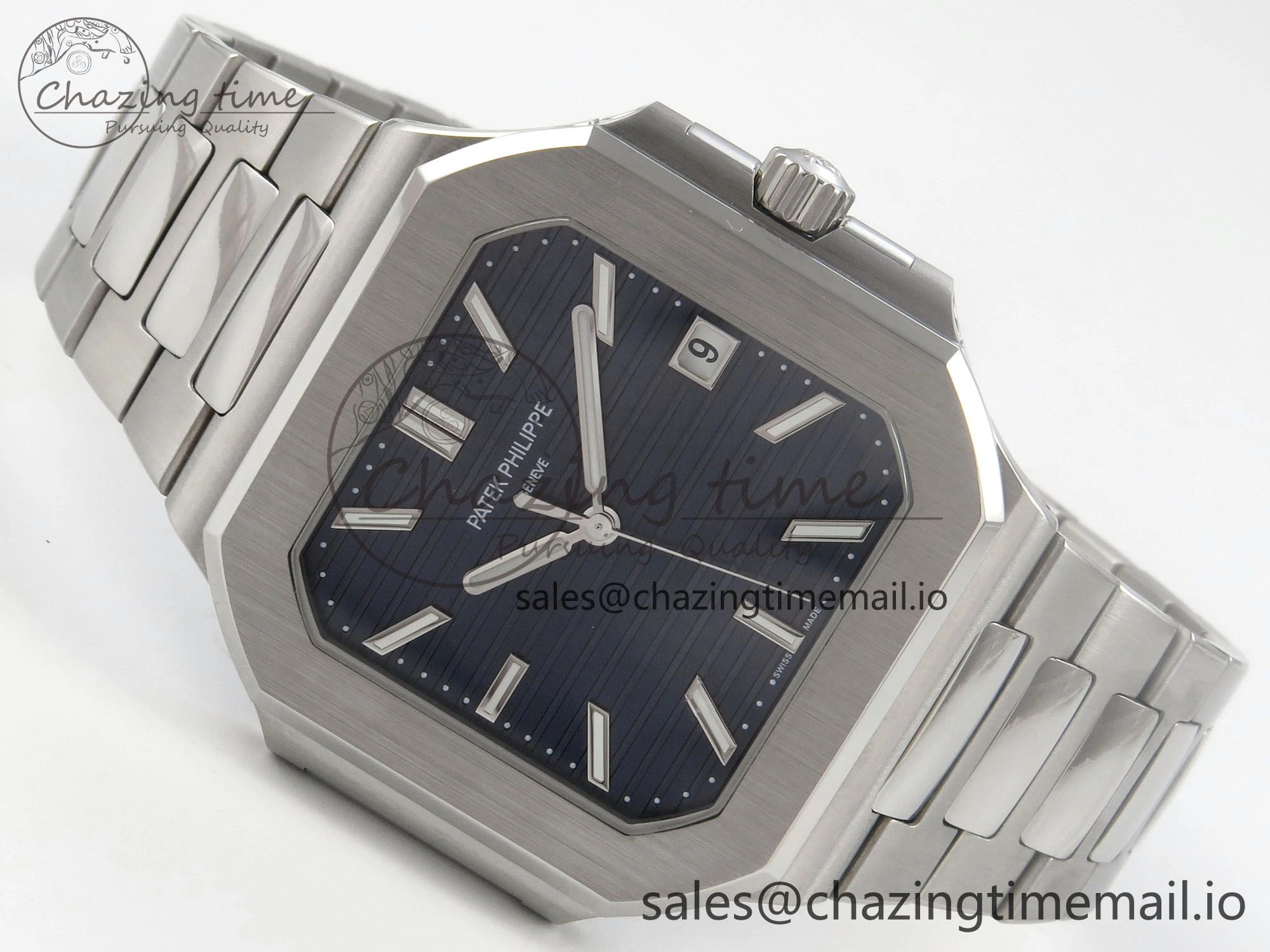 2025 Cubitus GRF Best Edition Blue Dial on SS Bracelet MY9015 Mod to A330 Super Clone movement