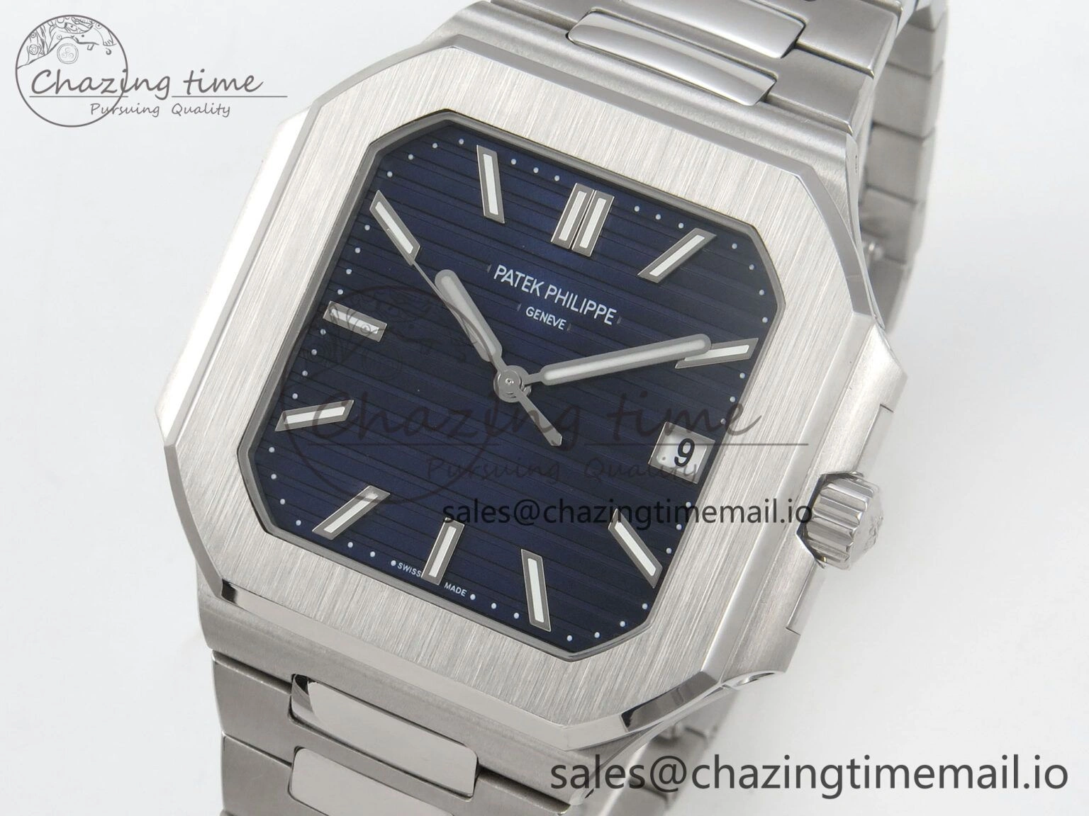 2025 Cubitus GRF Best Edition Blue Dial on SS Bracelet MY9015 Mod to A330 Super Clone movement