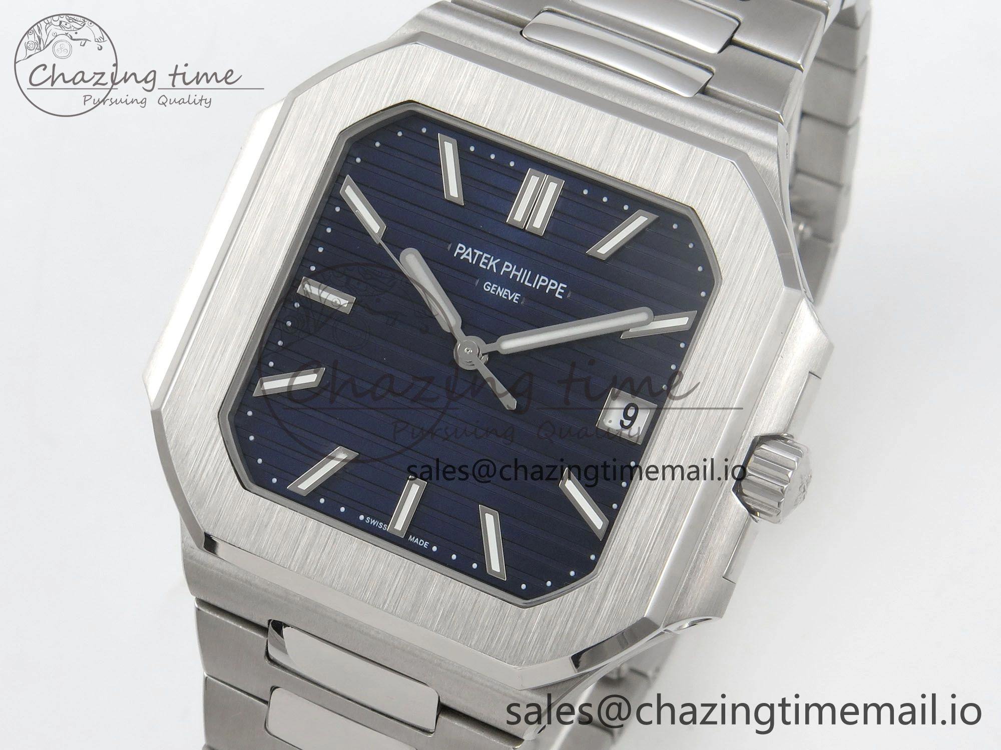 2025 Cubitus GRF Best Edition Blue Dial on SS Bracelet MY9015 Mod to A330 Super Clone movement