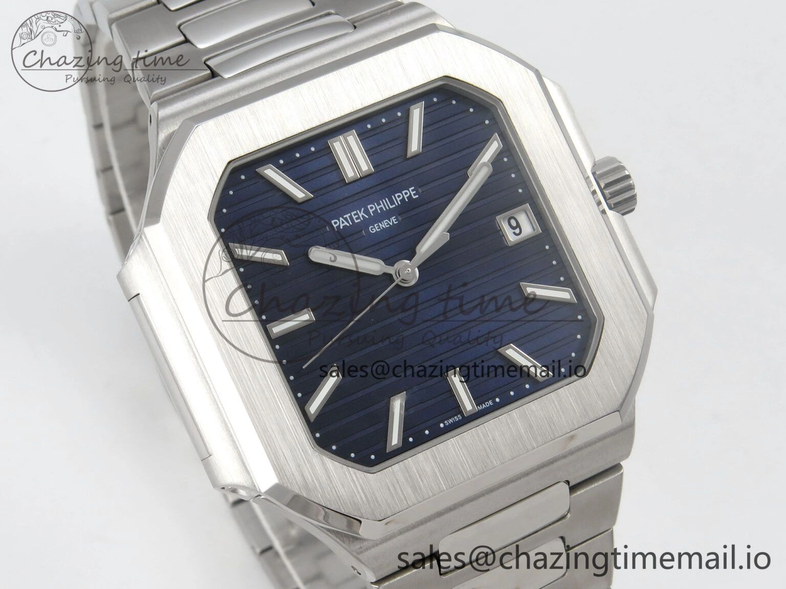 2025 Cubitus GRF Best Edition Blue Dial on SS Bracelet MY9015 Mod to A330 Super Clone movement