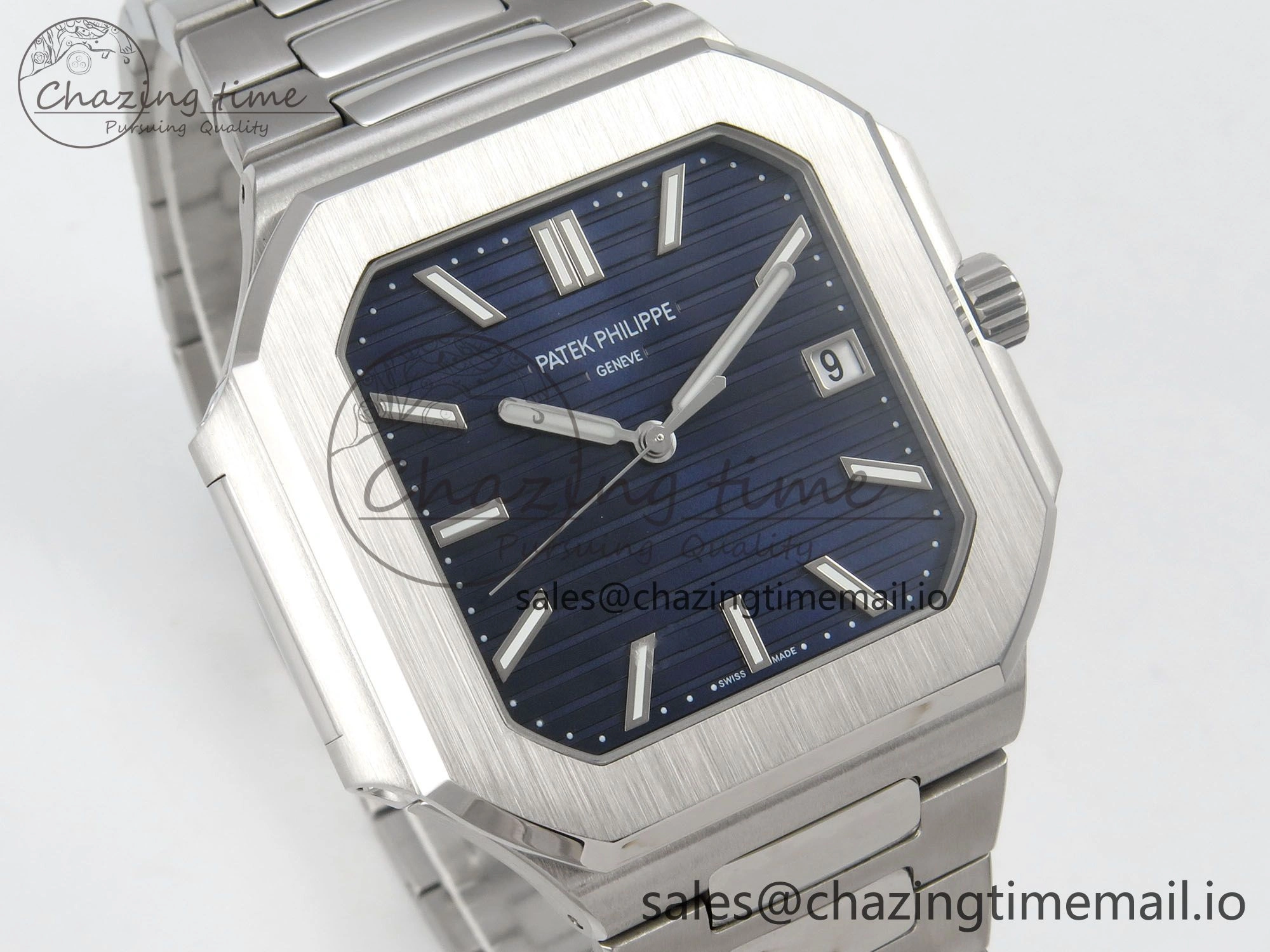 2025 Cubitus GRF Best Edition Blue Dial on SS Bracelet MY9015 Mod to A330 Super Clone movement
