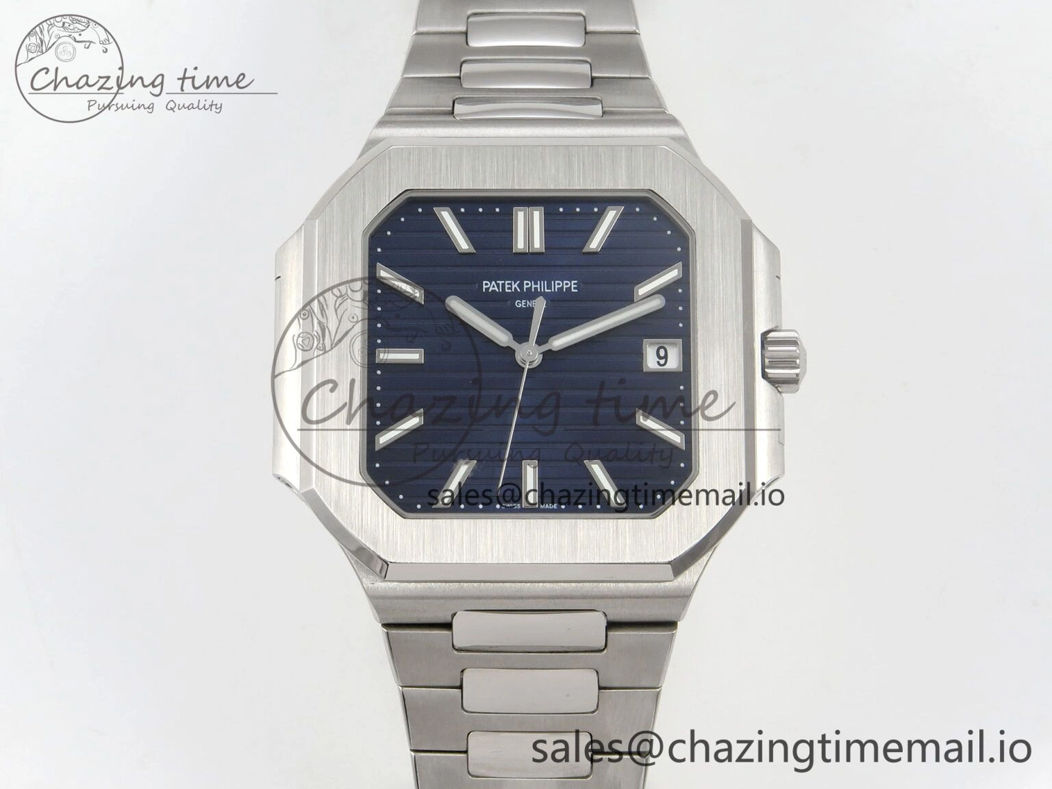 2025 Cubitus GRF Best Edition Blue Dial on SS Bracelet MY9015 Mod to A330 Super Clone movement