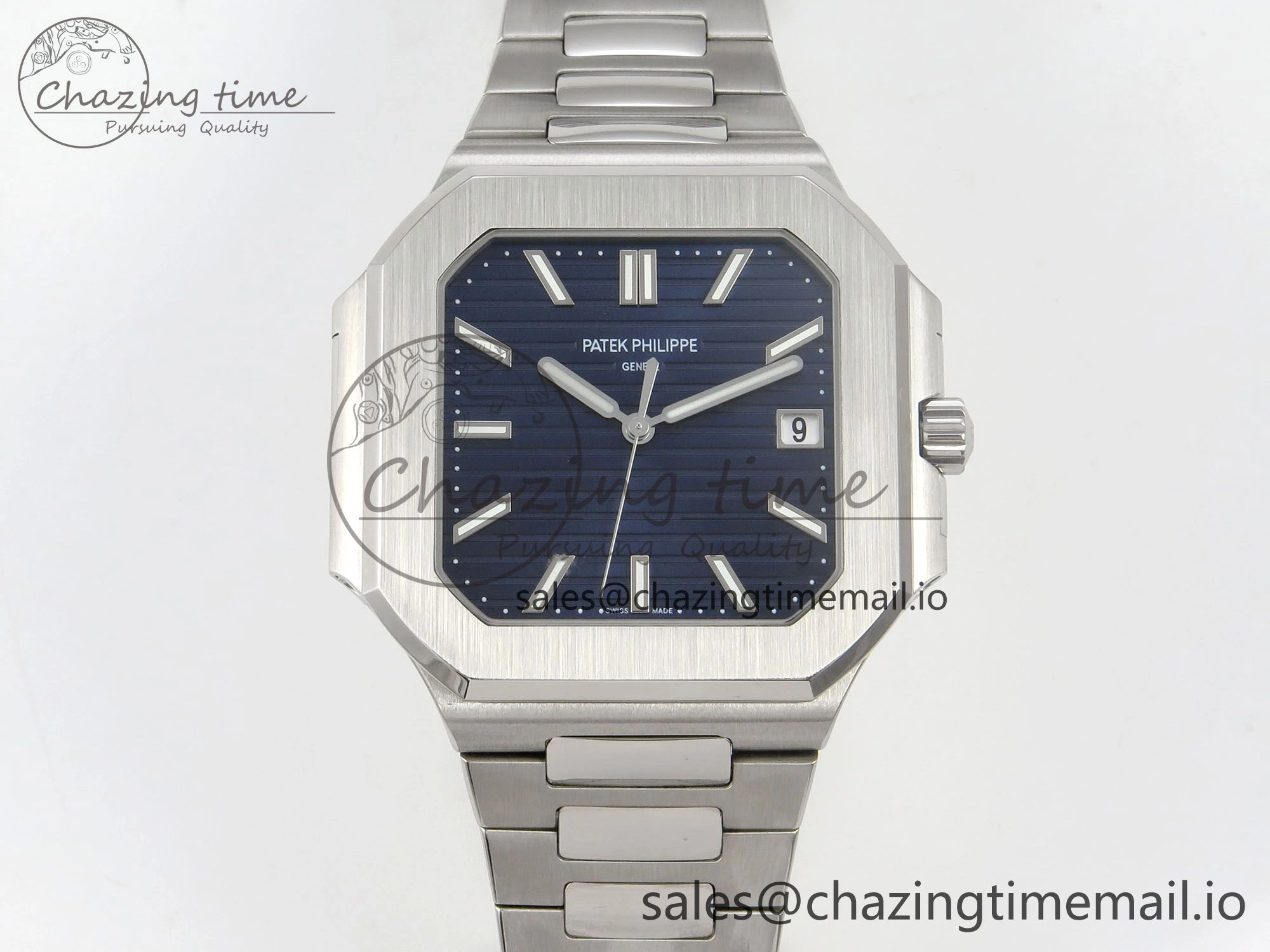 2025 Cubitus GRF Best Edition Blue Dial on SS Bracelet MY9015 Mod to A330 Super Clone movement