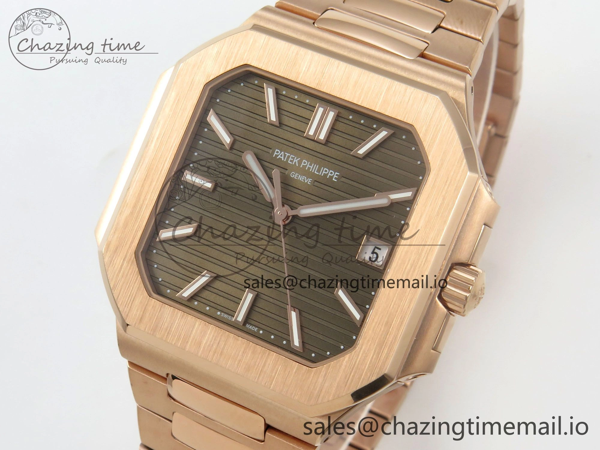 2025 Cubitus GRF Best Edition Brown Dial on RG Bracelet MY9015 Mod to A330 Super Clone movement