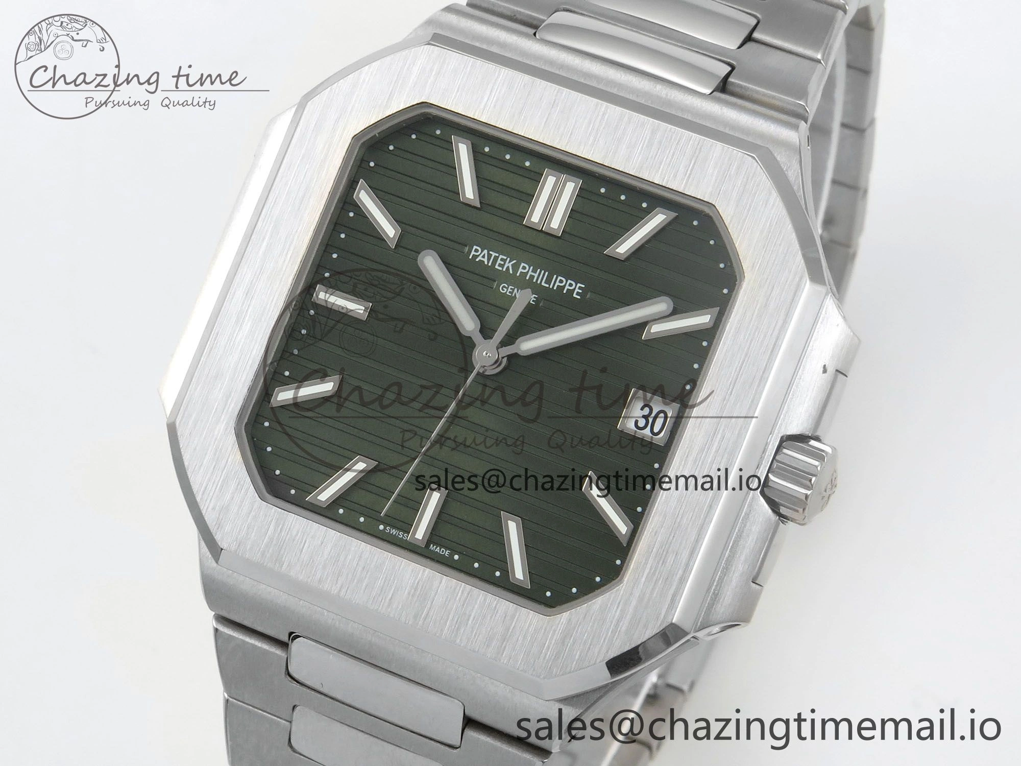2025 Cubitus GRF Best Edition Green Dial on SS Bracelet MY9015 Mod to A330 Super Clone movement