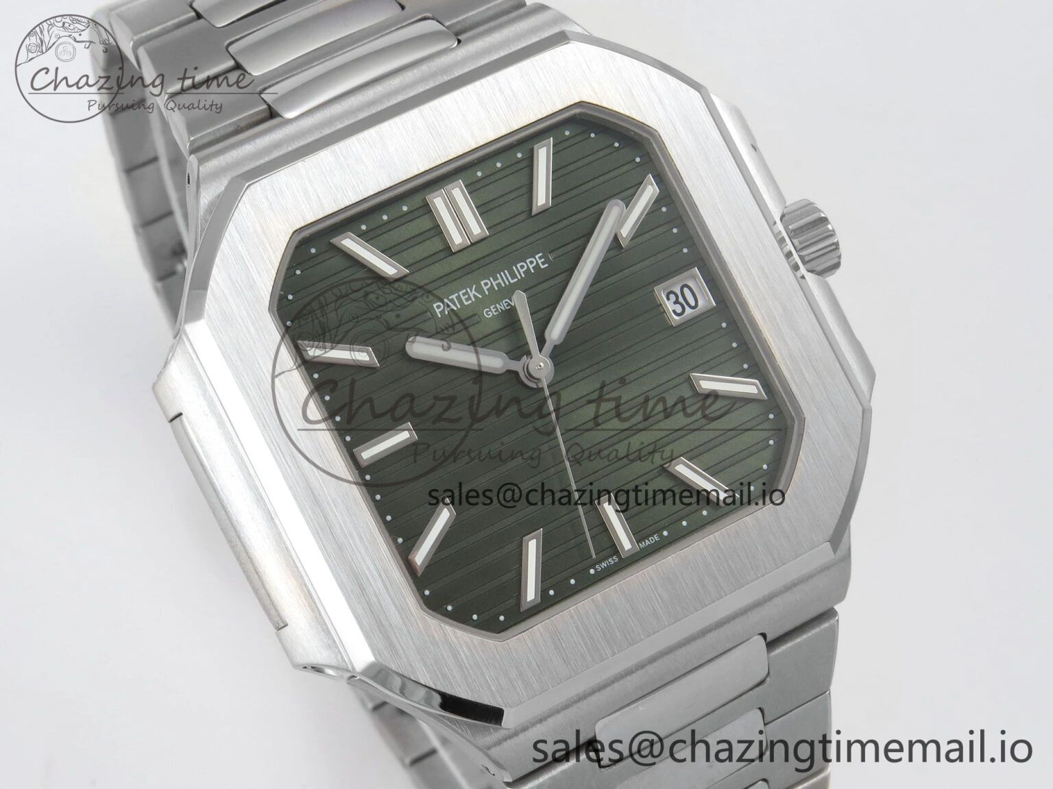 2025 Cubitus GRF Best Edition Green Dial on SS Bracelet MY9015 Mod to A330 Super Clone movement