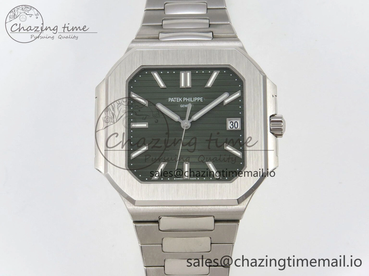 2025 Cubitus GRF Best Edition Green Dial on SS Bracelet MY9015 Mod to A330 Super Clone movement