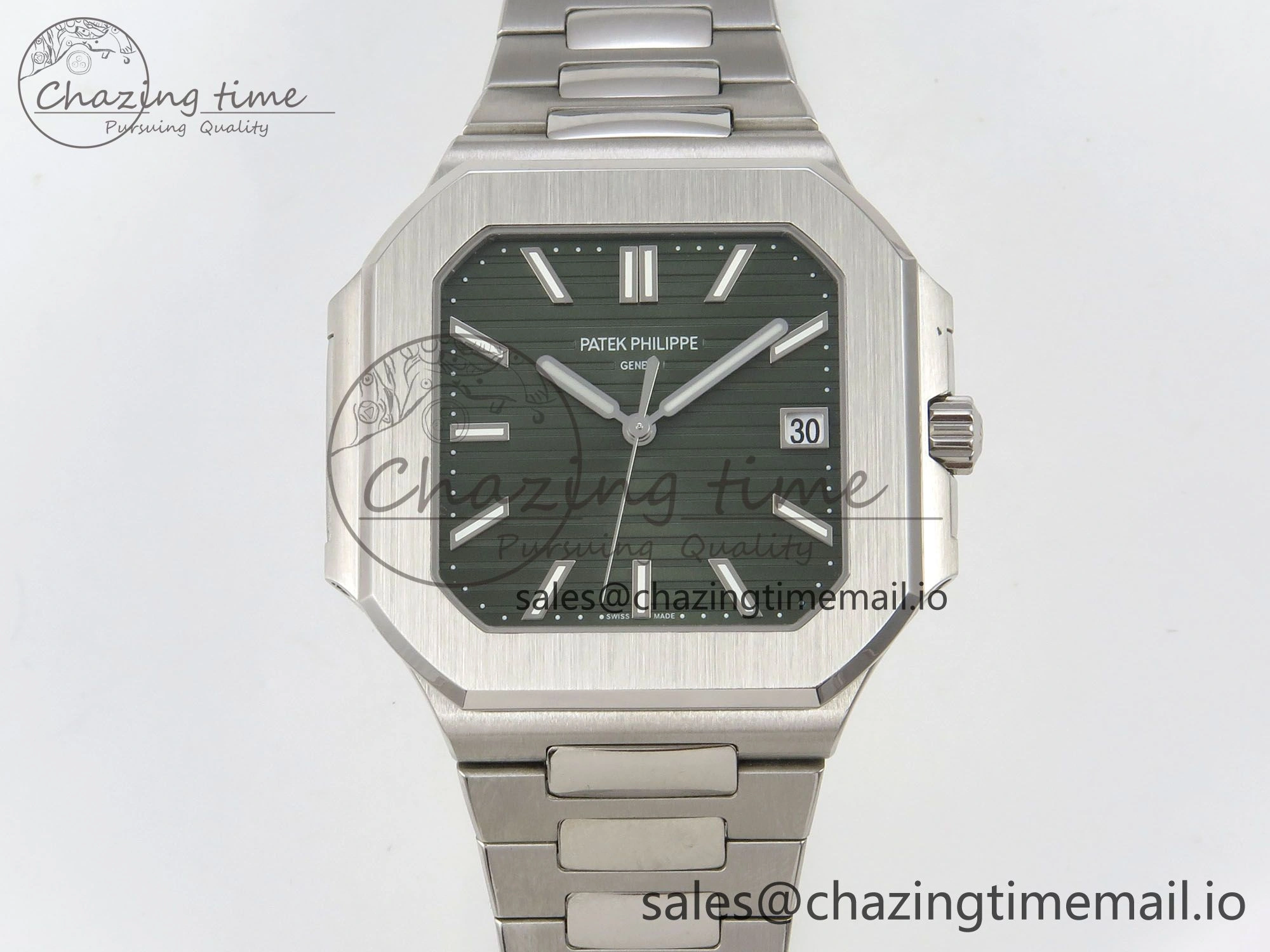 2025 Cubitus GRF Best Edition Green Dial on SS Bracelet MY9015 Mod to A330 Super Clone movement