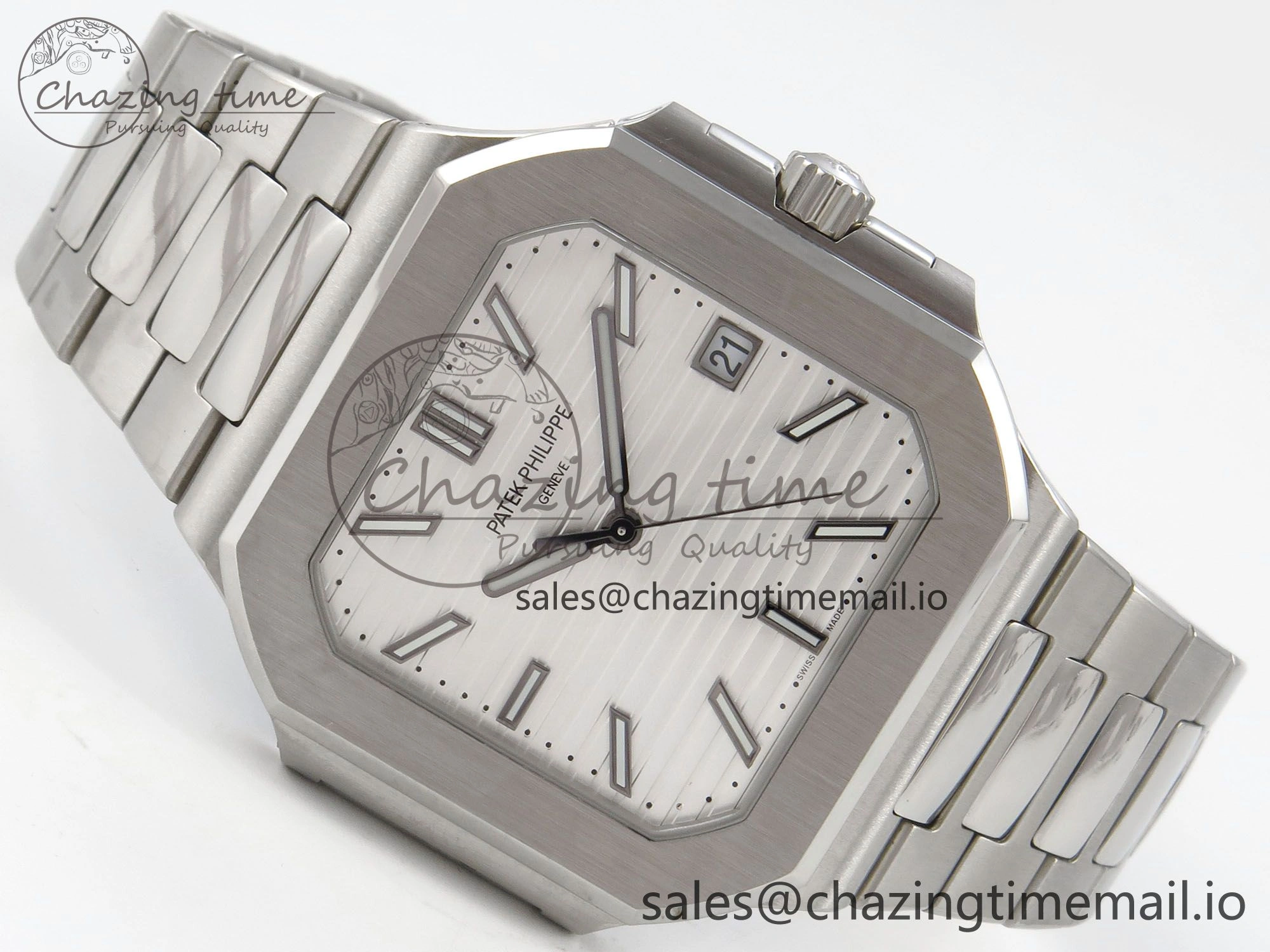2025 Cubitus GRF Best Edition Silver White Dial on SS Bracelet MY9015 Mod to A330 Super Clone movement