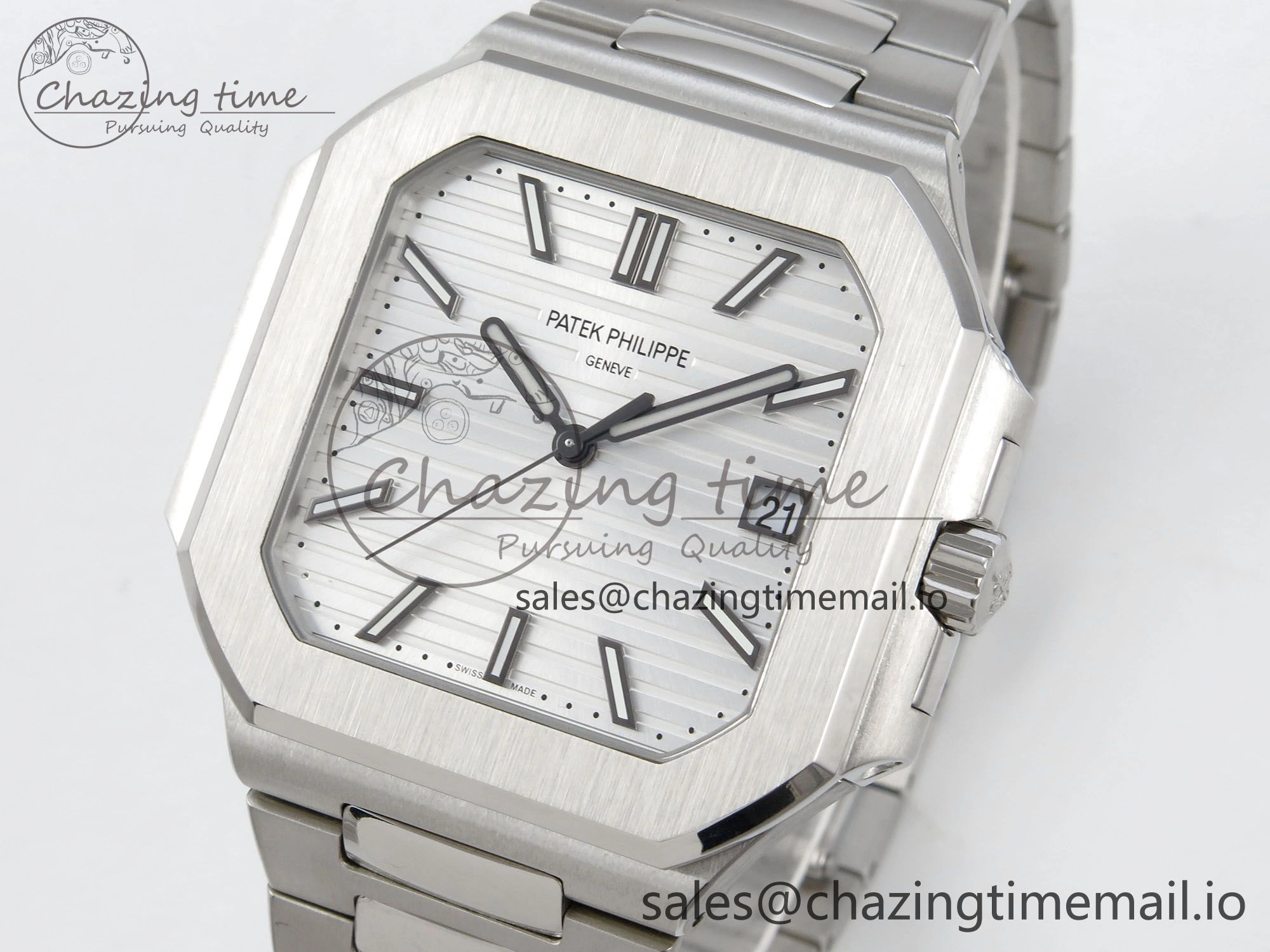 2025 Cubitus GRF Best Edition Silver White Dial on SS Bracelet MY9015 Mod to A330 Super Clone movement