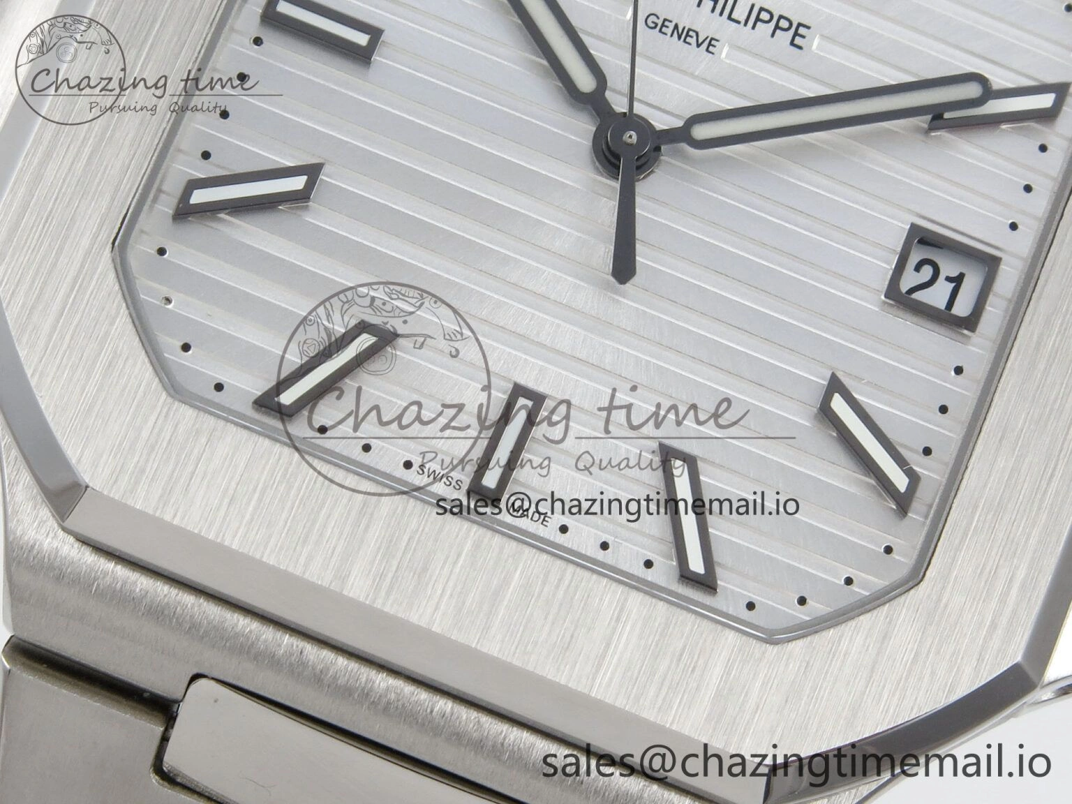 2025 Cubitus GRF Best Edition Silver White Dial on SS Bracelet MY9015 Mod to A330 Super Clone movement