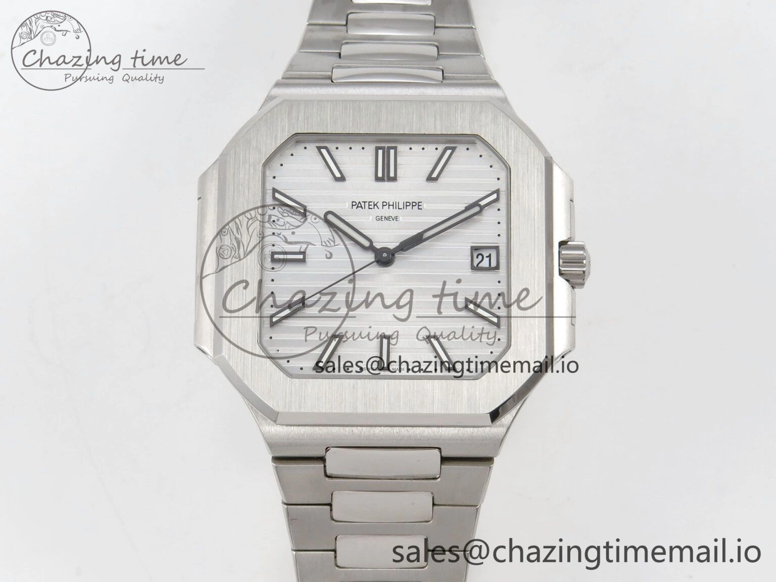 2025 Cubitus GRF Best Edition Silver White Dial on SS Bracelet MY9015 Mod to A330 Super Clone movement
