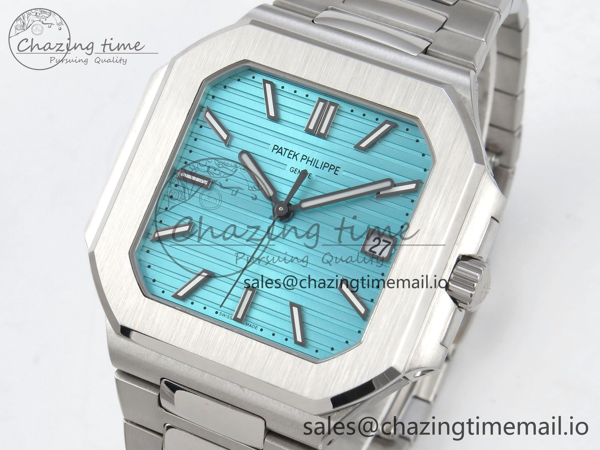 2025 Cubitus GRF Best Edition Tiffany Blue Dial on SS Bracelet MY9015 Mod to A330 Super Clone movement