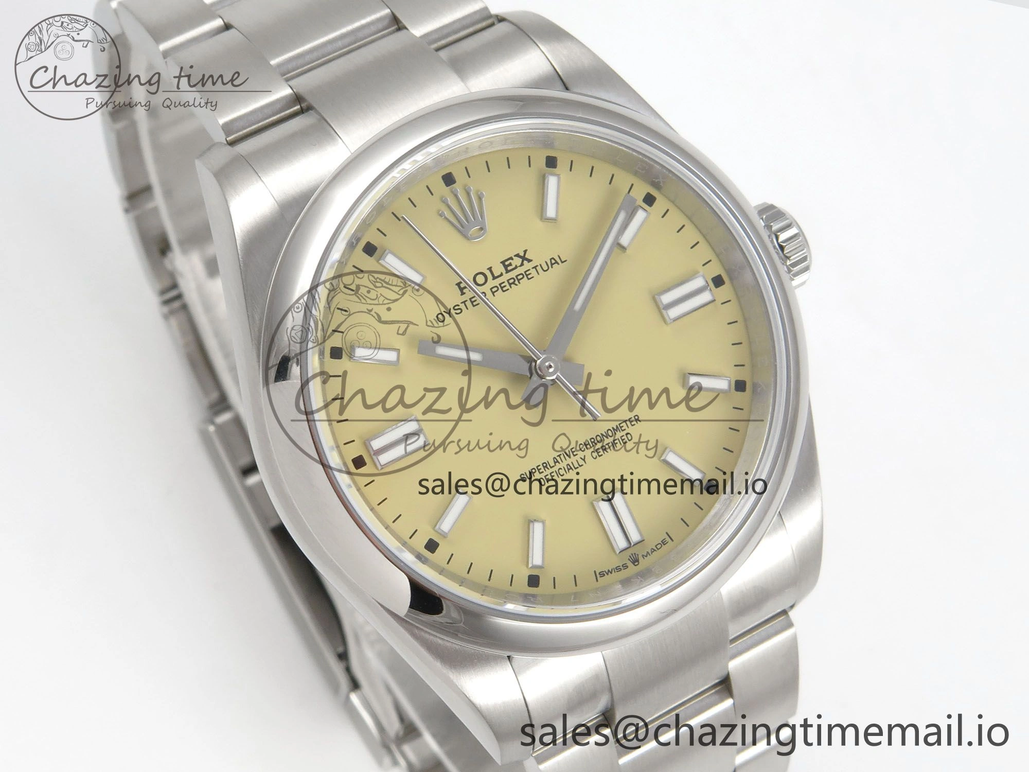 2025 Oyster Perpetual 126000 36mm KRF 1:1 Best Edition 904L Steel Pistachio Beige Dial A2824