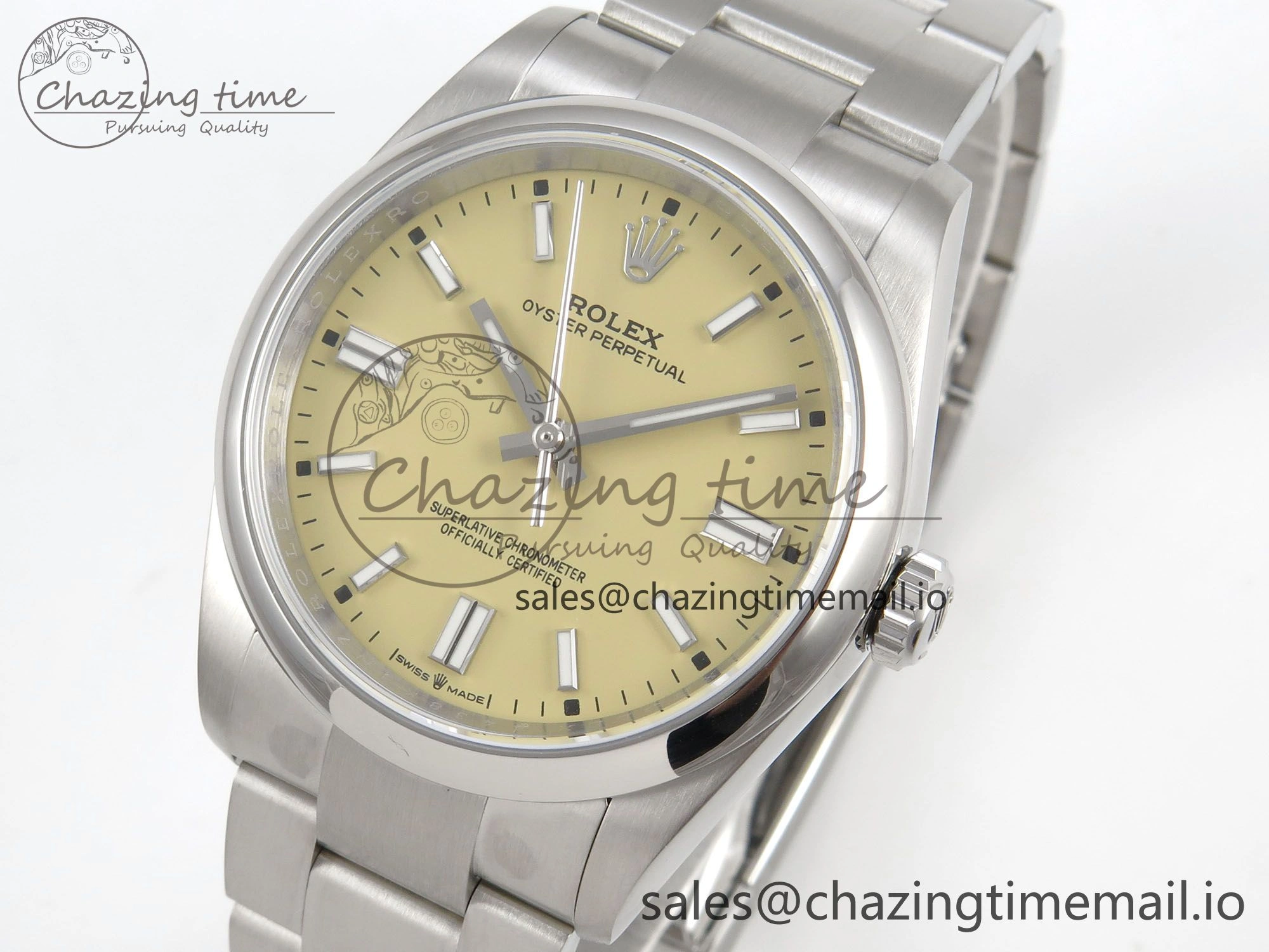 2025 Oyster Perpetual 126000 36mm KRF 1:1 Best Edition 904L Steel Pistachio Beige Dial A2824