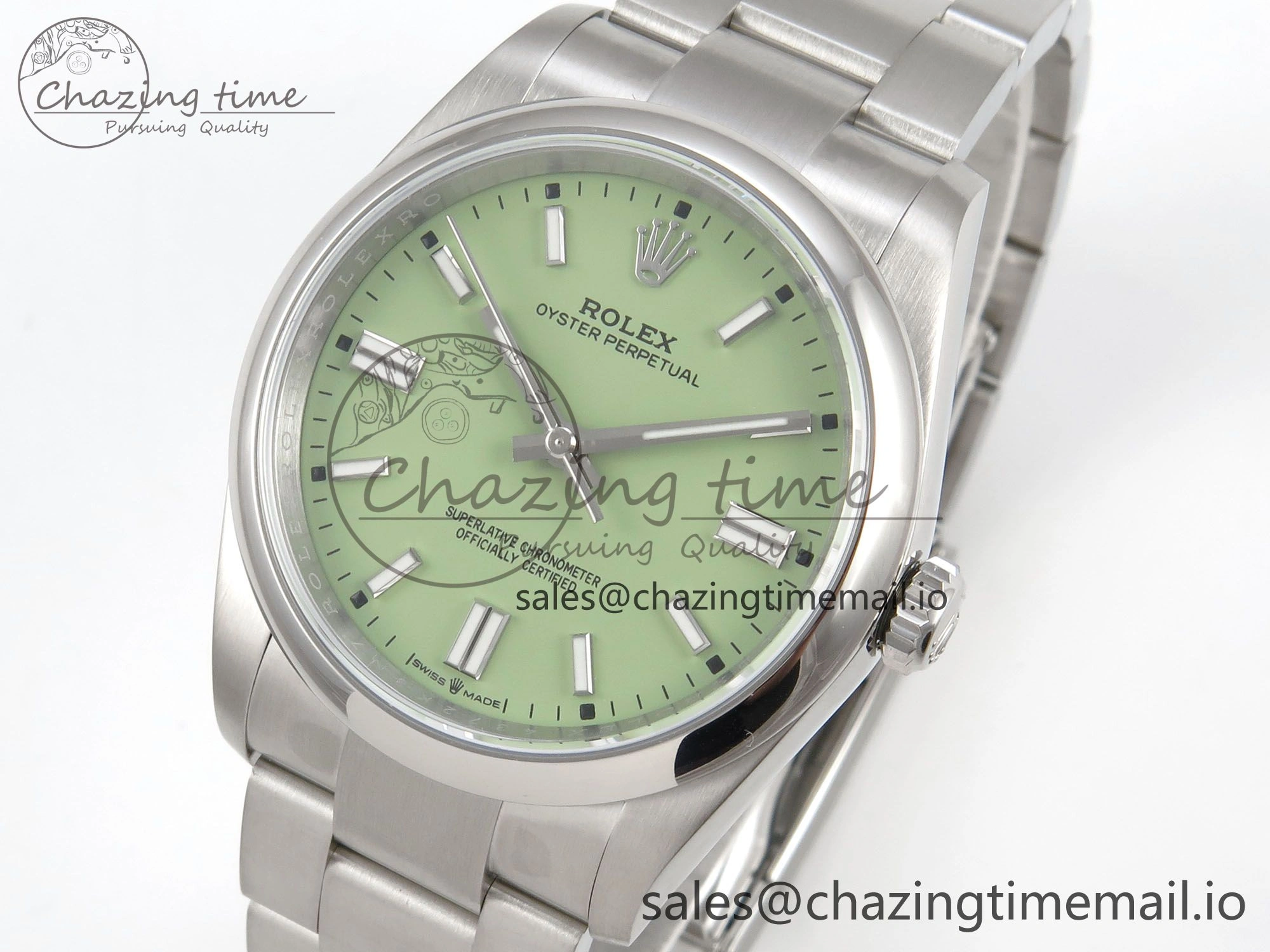 2025 Oyster Perpetual 126000 36mm KRF 1:1 Best Edition 904L Steel Pistachio Green Dial A2824