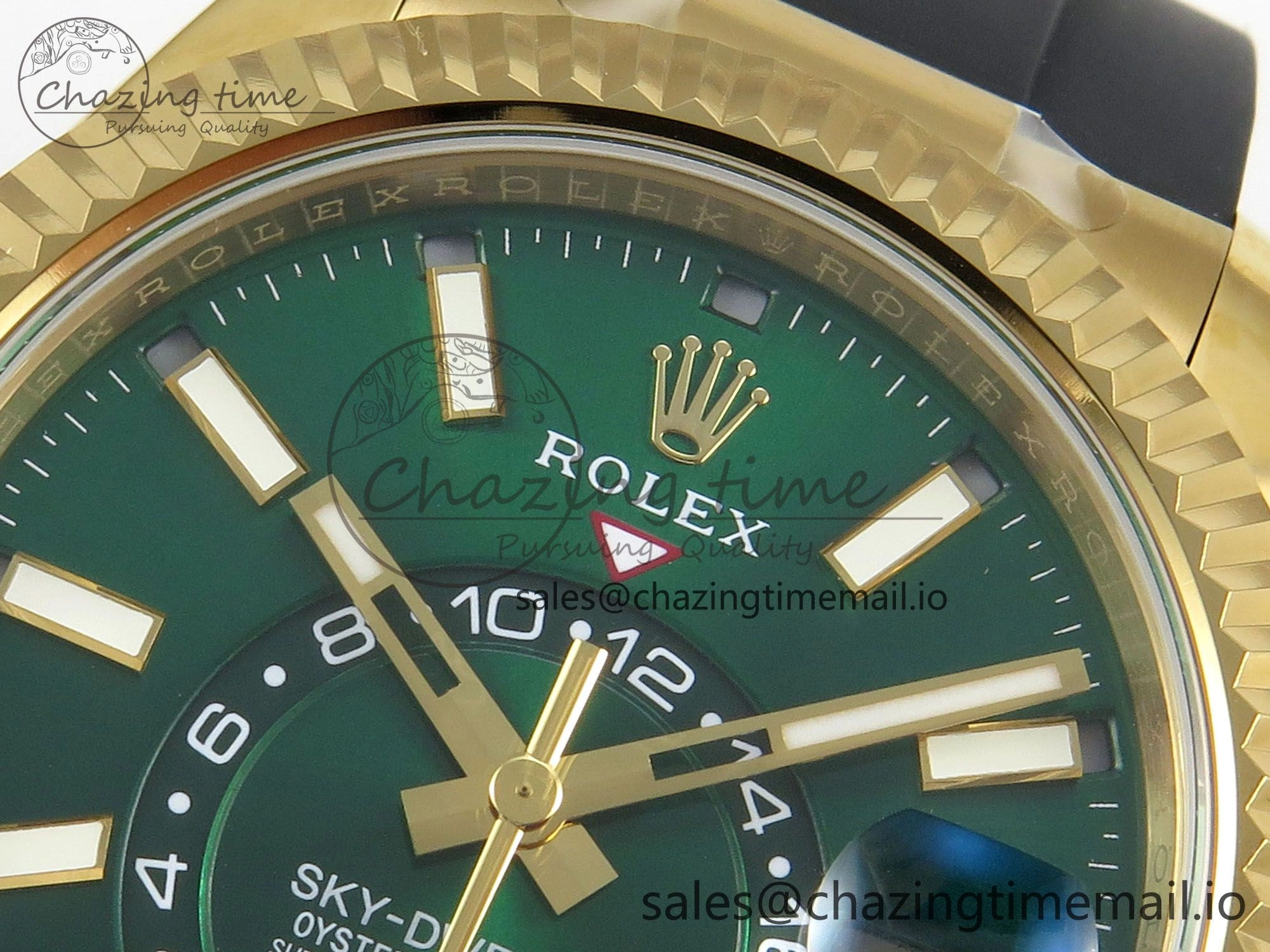 2025 Skydweller 336938 YG Noob 1:1 Best Edition Green Dial on Oysterflex Strap A9002 V2