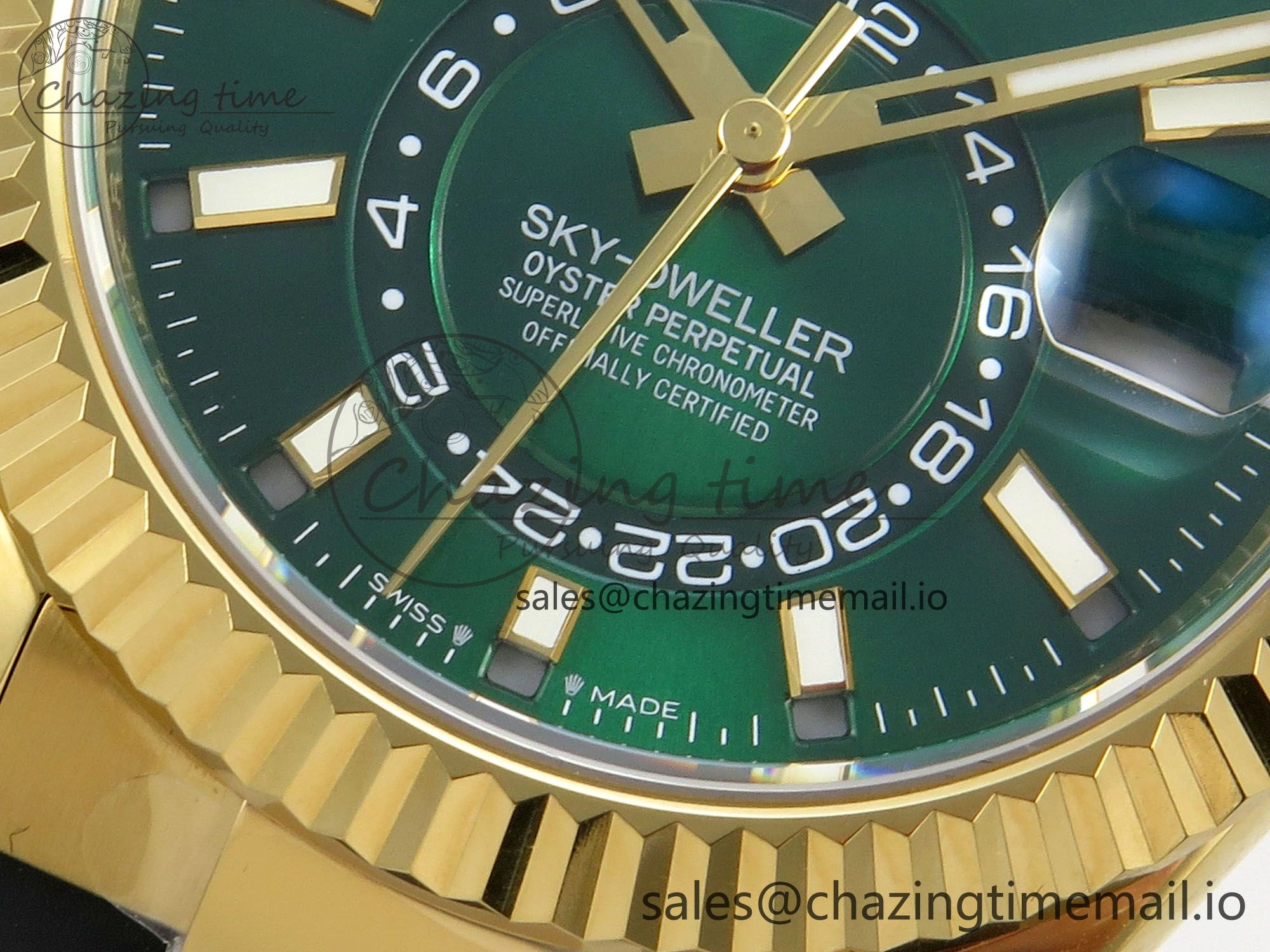 2025 Skydweller 336938 YG Noob 1:1 Best Edition Green Dial on Oysterflex Strap A9002 V2