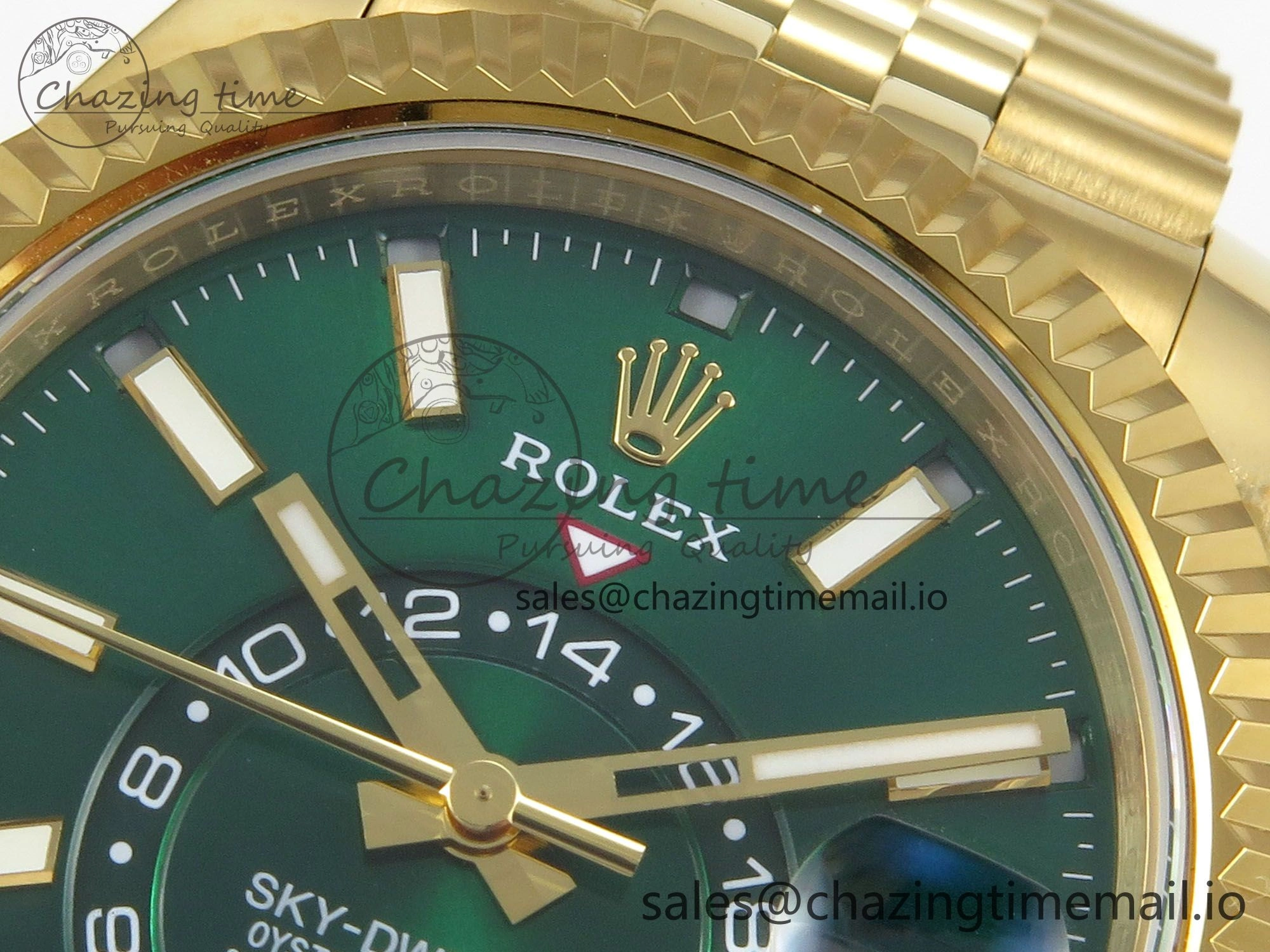 2025 Skydweller 336938 YG Noob 1:1 Best Edition Green Dial on YG Jubilee Bracelet A9002 V2