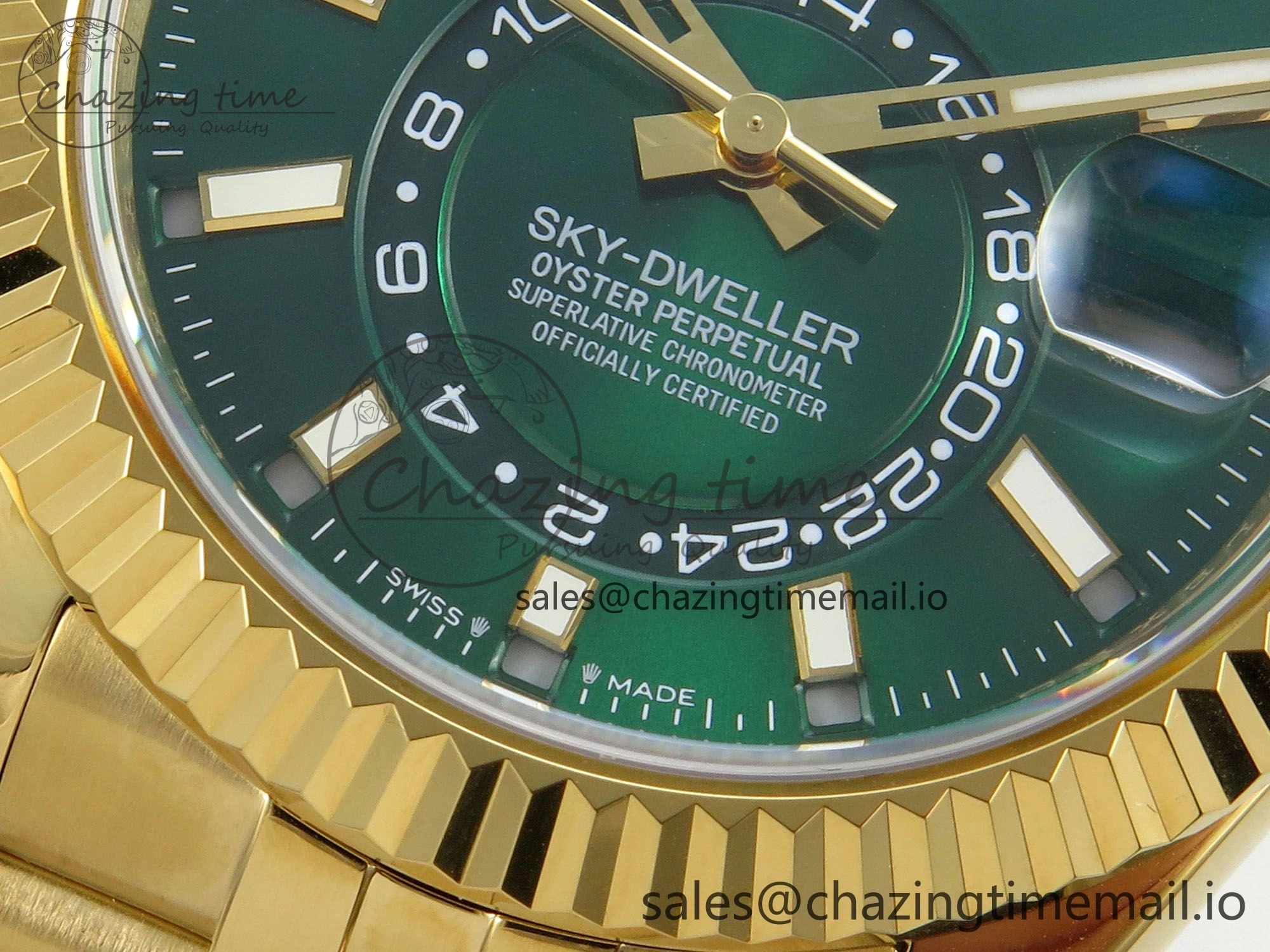 2025 Skydweller 336938 YG Noob 1:1 Best Edition Green Dial on YG Jubilee Bracelet A9002 V2
