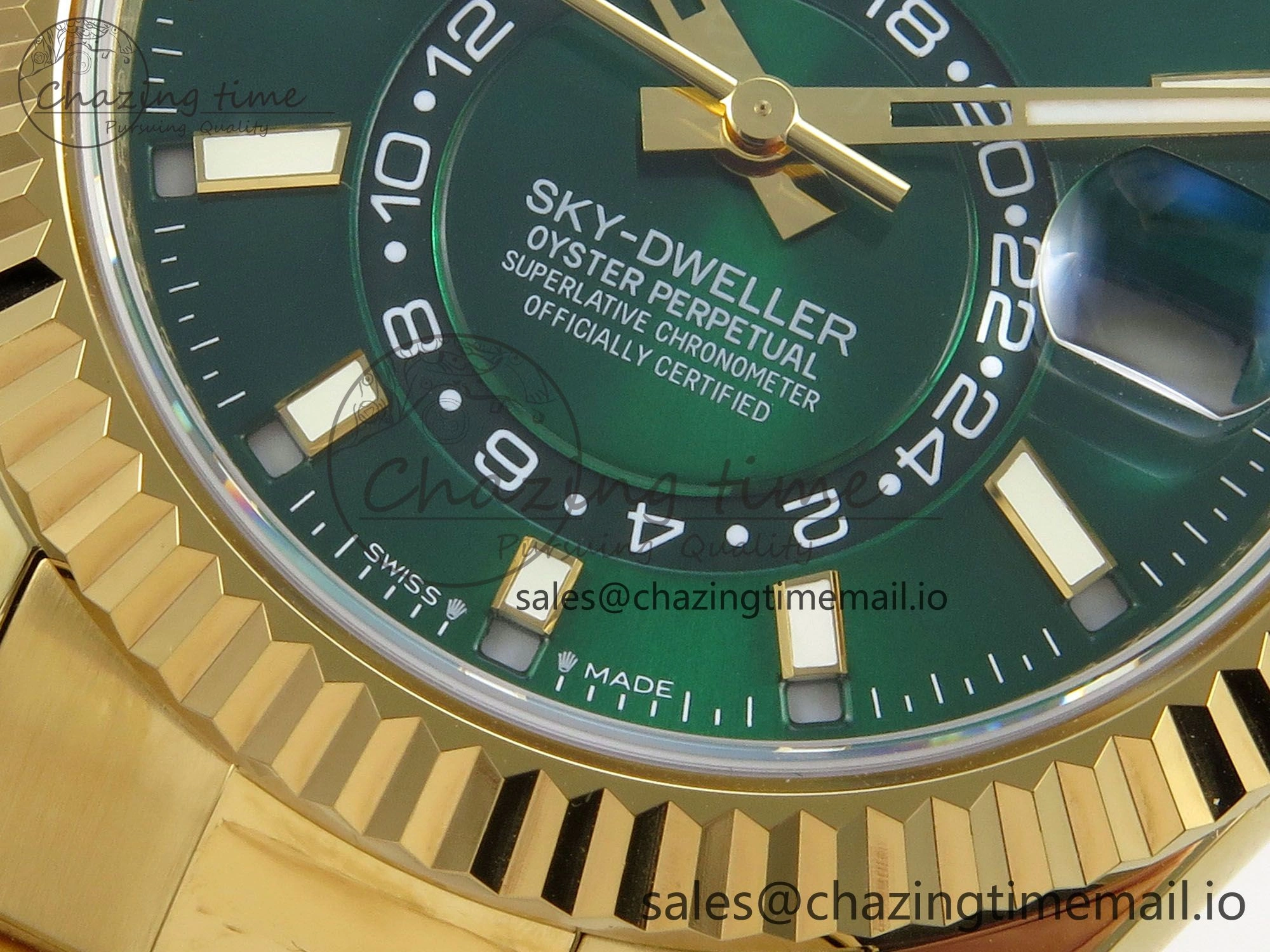 2025 Skydweller 336938 YG Noob 1:1 Best Edition Green Dial on YG Oyster Bracelet A9002 V2