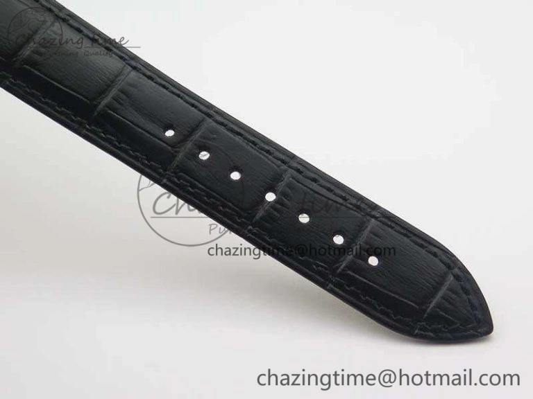 6102P Moon RG Black Dial Diamond Bezel On Leather Strap A240
