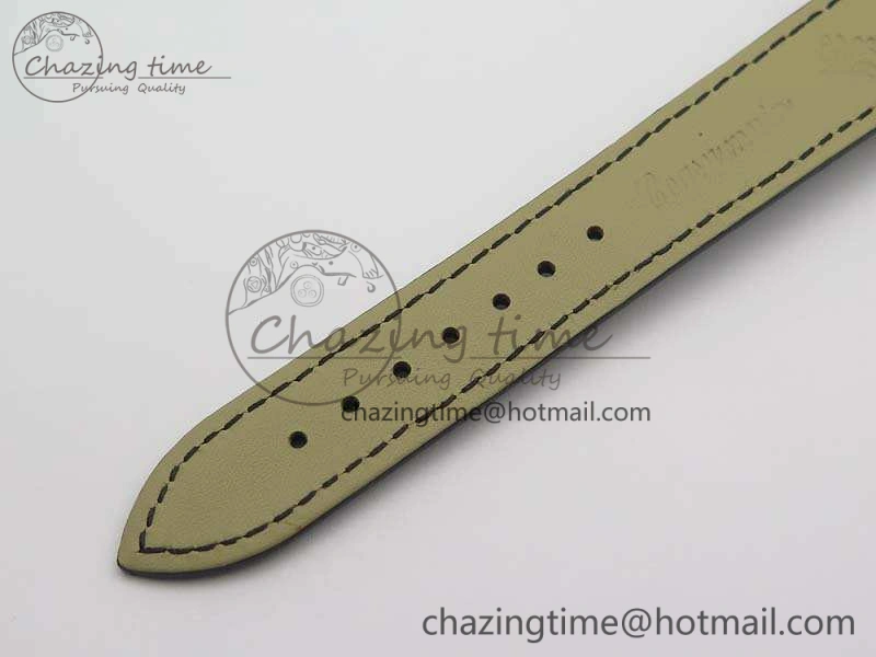 6102P Moon RG Black Dial Diamond Bezel On Leather Strap A240
