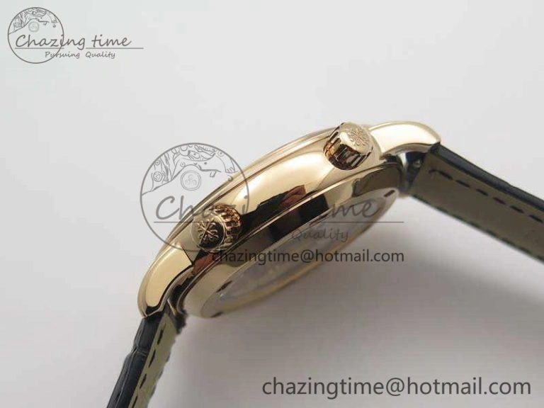 6102P Moon RG Black Dial On Leather Strap A240