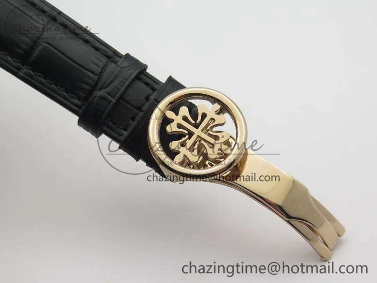 6102P Moon RG Black Dial On Leather Strap A240
