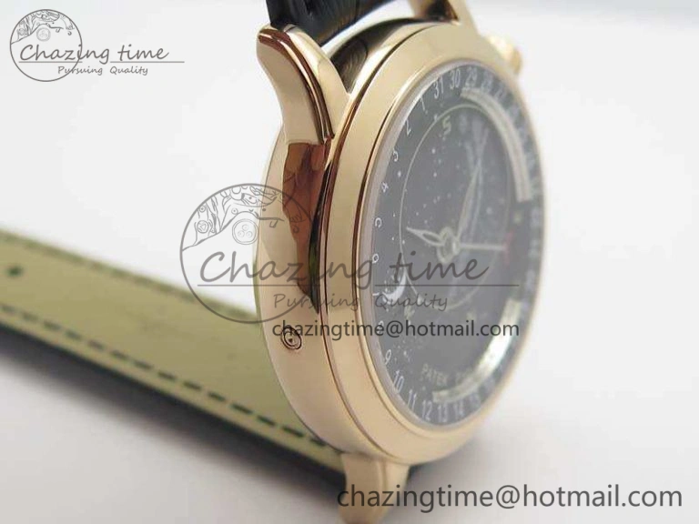 6102P Moon RG Black Dial On Leather Strap A240