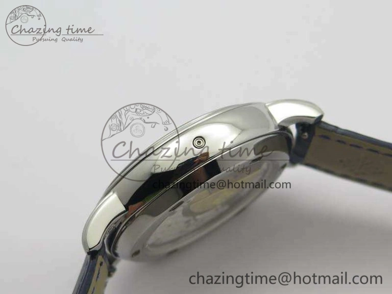 6102P Moon SS Blue Dial Diamond Bezel On Leather Strap A240