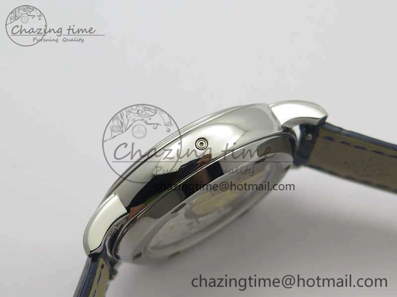 6102P Moon SS Blue Dial Diamond Bezel On Leather Strap A240