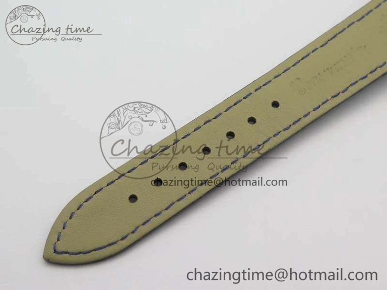 6102P Moon SS Blue Dial Diamond Bezel On Leather Strap A240