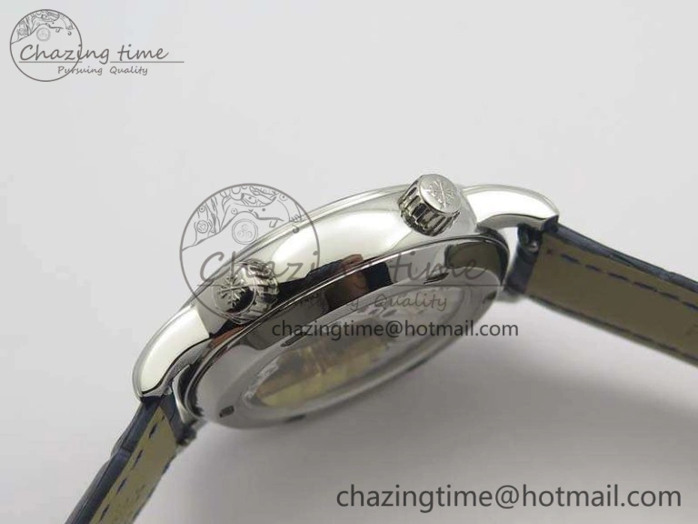 6102P Moon SS Blue Dial On Leather Strap A240