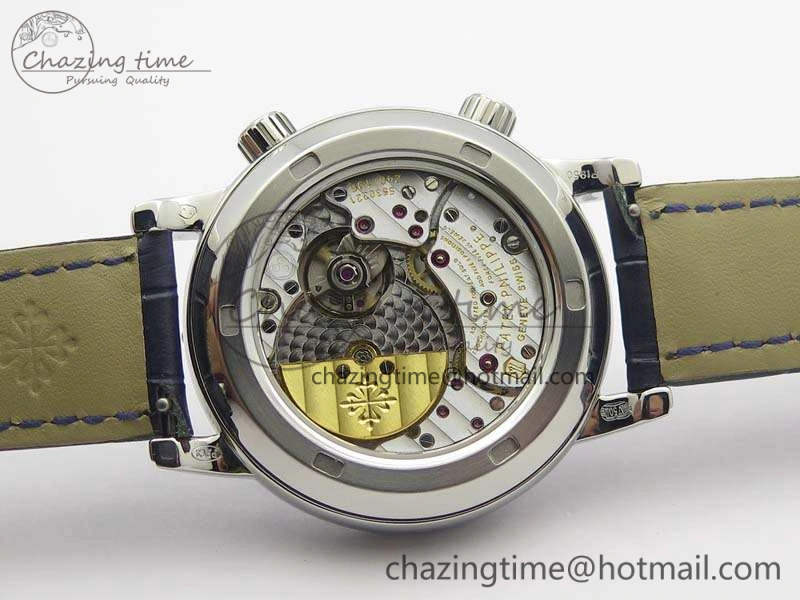 6102P Moon SS Blue Dial On Leather Strap A240