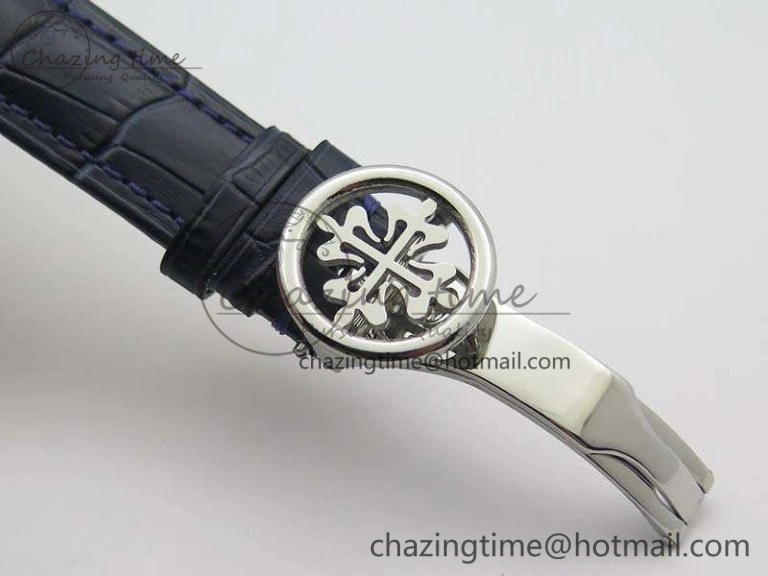 6102P Moon SS Blue Dial On Leather Strap A240