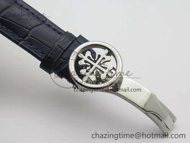 6102P Moon SS Blue Dial On Leather Strap A240
