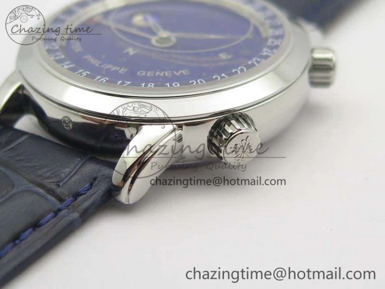 6102P Moon SS Blue Dial On Leather Strap A240