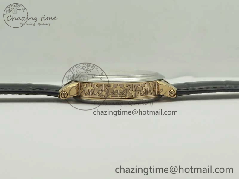 6104P Moon RG SS Black Dial on Black Leather Strap A240 V2