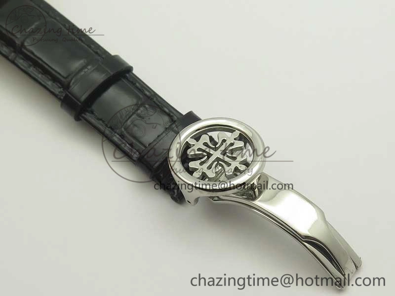 6104P Moon RG SS Black Dial on Black Leather Strap A240 V2