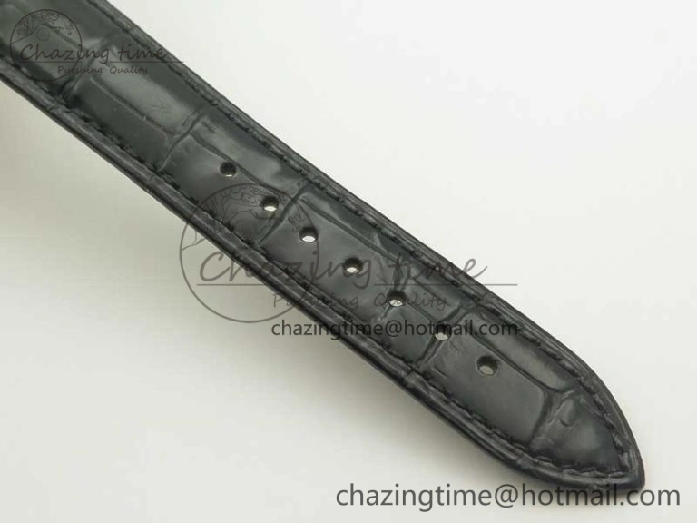 6104P Moon RG SS Black Dial on Black Leather Strap A240 V2