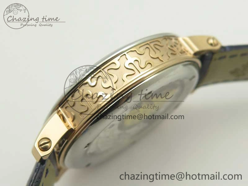 6104P Moon RG SS Blue Dial on Blue Leather Strap A240 V2